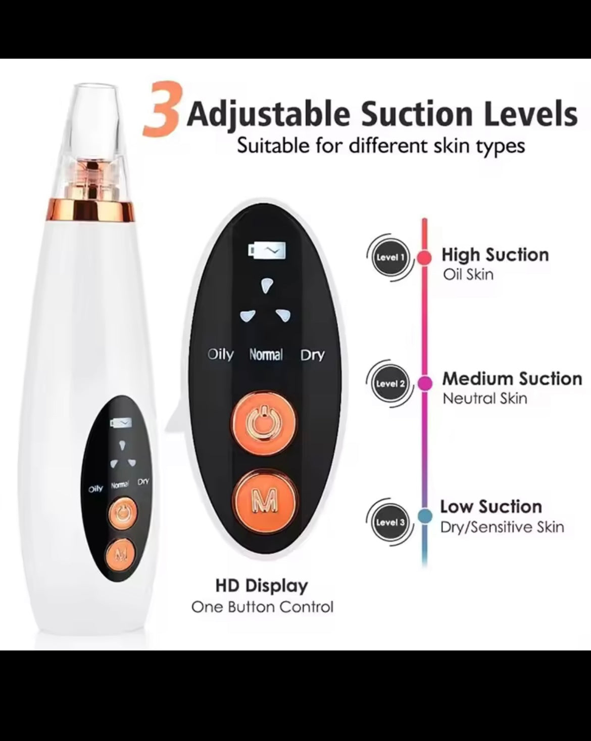 Extracteur de Points Noirs Électrique – Peau Propre & Lisse en 2 Minutes | Rechargeable