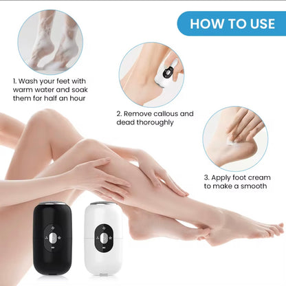 Râpe électrique _ anti-callosités _ Pieds Doux Instantanément | Portable | Rechargeable & Puissant